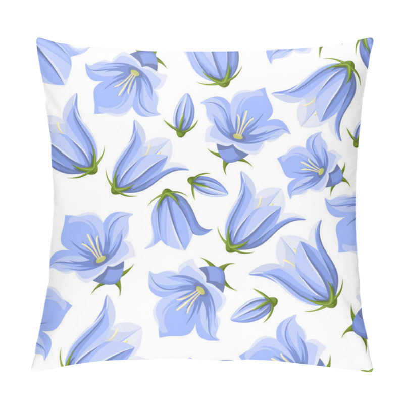 Personality  Seamless Pattern With Bluebell Flowers. Vector Illustration. Pillow Covers
