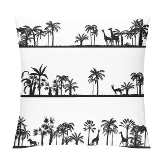 Personality  Set Of African Landscapes Pillow Covers