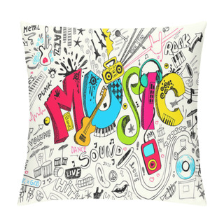 Personality  Music Doodle Pillow Covers