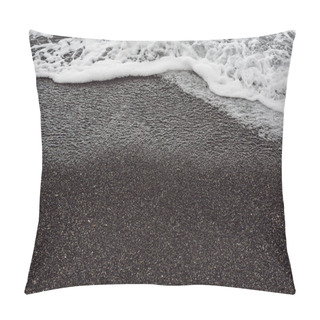 Personality  White Sea Foam On Wet Sandy Beach  Pillow Covers