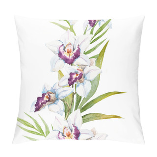 Personality  Watercolor Orchid Flowers Pillow Covers