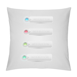 Personality  Vector Colorful Buttons,  Vector Illustration  Pillow Covers