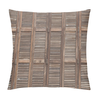 Personality  Background Latticed Wooden Doors In The Tropical House Pillow Covers