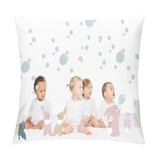 Personality  Multiethnic Toddler Boys And Girls Pillow Covers