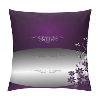 Personality  A Silver Floral Menu Template Pillow Covers