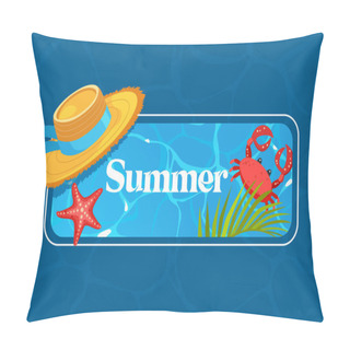 Personality  Elegant Summer Label Design. Pillow Covers