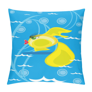 Personality  Cartoon Fish On Isolated Background Pillow Covers