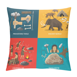 Personality  Stone Age Flat Pillow Covers