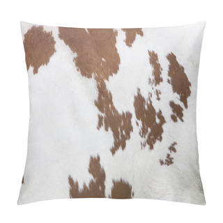 Personality  Side Of Cow With Red And White Hide Pillow Covers