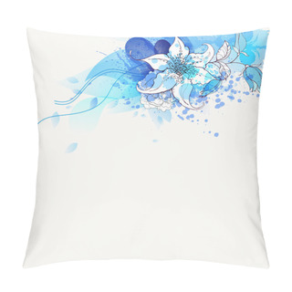 Personality  Watercolor Background With Flowers. Pillow Covers