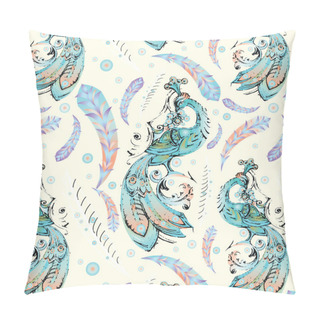 Personality  Decorative Texture With Blue Firebird Pillow Covers