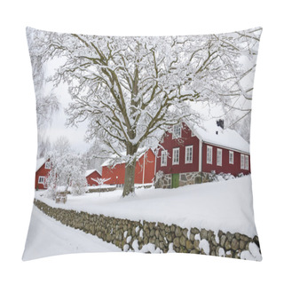 Personality  Winter In Swedish Village Pillow Covers