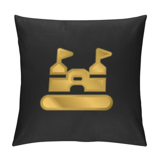 Personality  Bouncy Castle Gold Plated Metalic Icon Or Logo Vector Pillow Covers
