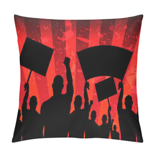 Personality  Vector Riot With Grunge Background Pillow Covers
