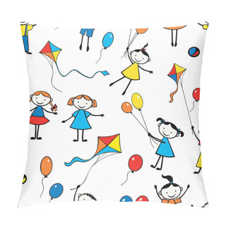 Personality Pattern Of The Playful Funny Kids Pillow Covers