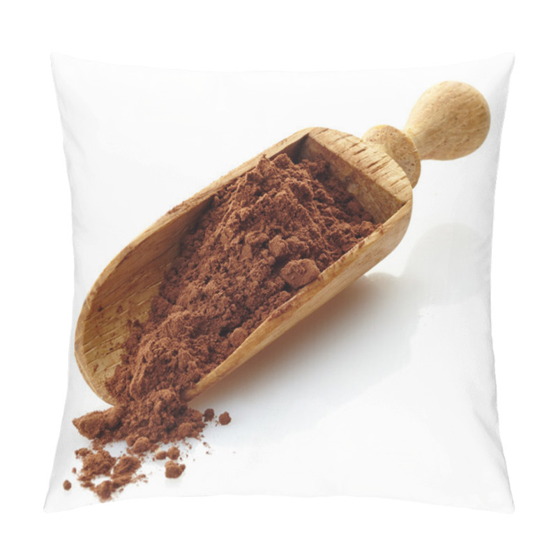Personality  Wooden Scoop With Cocoa Powder Pillow Covers