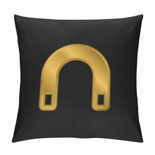 Personality  Big Magnet Gold Plated Metalic Icon Or Logo Vector Pillow Covers