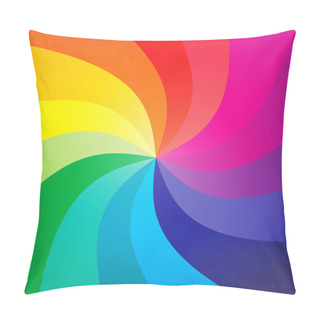 Personality  Rainbow Swirly Background - Vector Pillow Covers