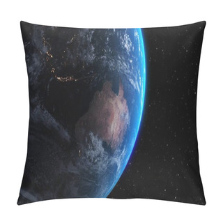 Personality  Planet Earth With Realistic Geography Surface And Orbital 3D Cloud Atmosphere Pillow Covers