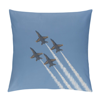 Personality  U.S. Navy Blue Angels Performing At The Huntington Beach Air Sho Pillow Covers
