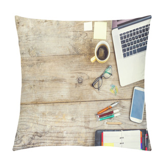 Personality  Mix Of Office Supplies And Gadgets Pillow Covers