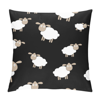 Personality  Abstract Lamb Seamless Pattern Background Vector Illustration Pillow Covers