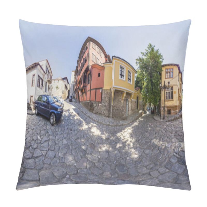 Personality  360 Degrees Panorama Of House-museum Nedkovich In Plovdiv, Bulga Pillow Covers