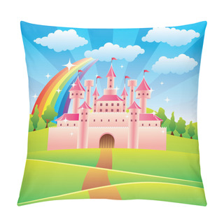 Personality  Fairy Tale Castle Vector Illustration Pillow Covers