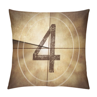 Personality  Old Movie Countdown Number 4 Pillow Covers