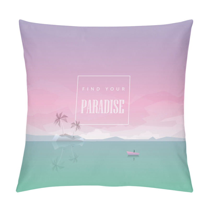 Personality  low poly style summer wallpaper pillow covers