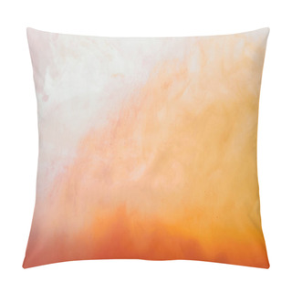 Personality  Abstract Texture With White And Orange Swirls Of Paint Pillow Covers