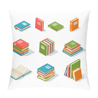 Personality  Isometric Book Icon Vector Illustration. Pillow Covers