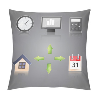 Personality  Set Of Icons On A Theme Communication. A Vector Illustration Pillow Covers