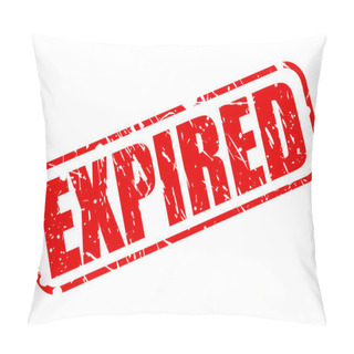 Personality  EXPIRED Red Stamp Text Pillow Covers