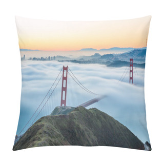 Personality  Golden Hour At The Golden Gate Bridge Pillow Covers