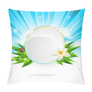 Personality  Vector Background On A Spring Theme With Flower. Pillow Covers