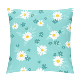 Personality  Cute Hand Drawn Floral Seamless Pattern, Lovely Flower Meadow Background, Great For Spring Or Summer Textiles, Banners, Wallpaper, Wrapping - Vector Design Pillow Covers