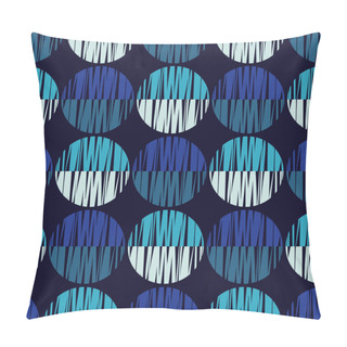 Personality  Seamless Geometric Pattern. Half Circles Background. Scribble Texture. Textile Rapport. Pillow Covers