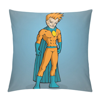 Personality  Superman On A Blue Background Pillow Covers