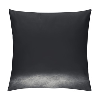 Personality  Abstract Image Of Empty Space Studio Dark Room Concrete Floor Grunge Texture Background. Pillow Covers