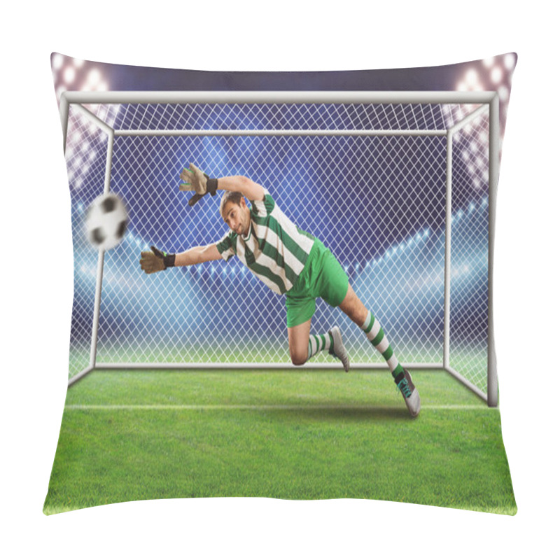 Personality  Goalkeeper Catching The Ball Pillow Covers