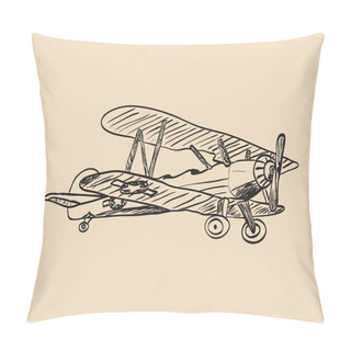 Personality  Small Plane Sketch Pillow Covers