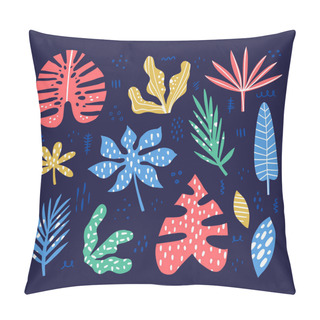 Personality  Exotic, Tropical Leaves Hand Drawn Illustrations Pillow Covers
