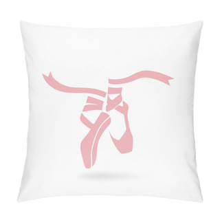 Personality  Pink Ballet Pointes. Dance Studio Symbol Pillow Covers
