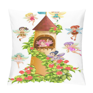 Personality  Fairies And Tower Pillow Covers