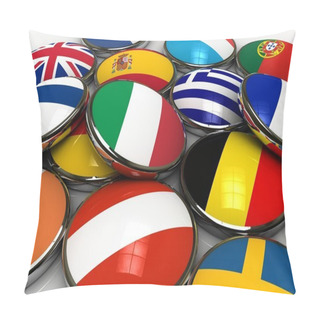 Personality  Europe Flags Pillow Covers