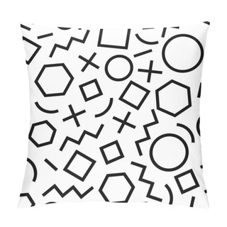 Personality  Vector Seamless Geometric Pattern. Memphis Style. Abstract 80s. Pillow Covers