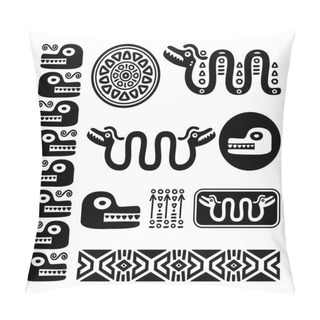 Personality  Aztec Animals, Mayan Snake, Ancient Mexican Design Set  Pillow Covers