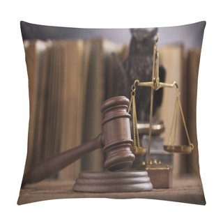 Personality  Law Theme, Mallet Of Judge Pillow Covers