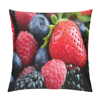 Personality  Background Of Assorted Fresh Berries Close Up Pillow Covers